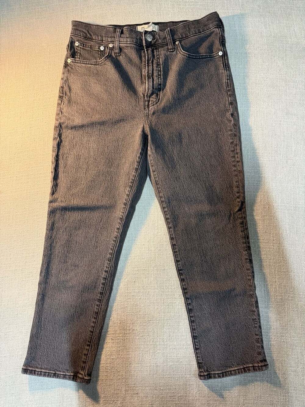 Madewell The Perfect Vintage Jean in Dark Gray Denim